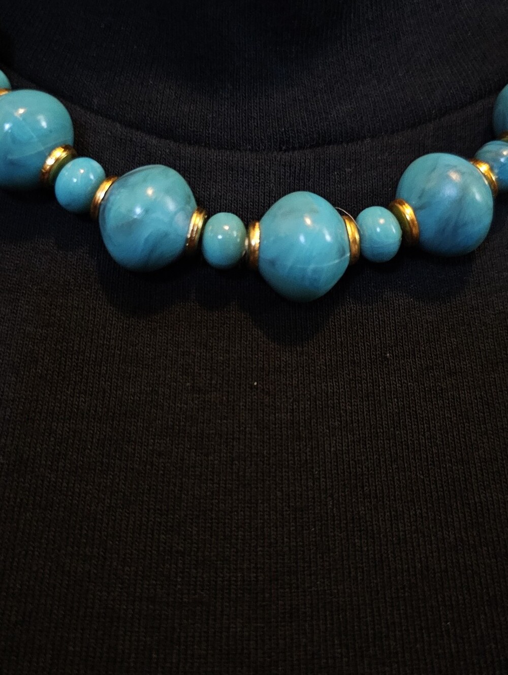 Vintage Turquoise Beaded Necklace, Bracelet & Earring Set - Women's Jewelry